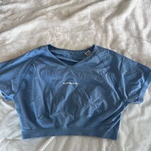Alphalete Sky Blue Cropped Tee
